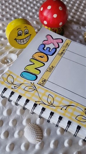 ♥Creative Index page design😍#shorts #designs