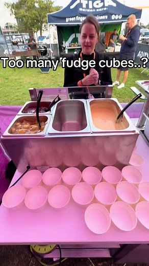 Delicious Apple & Cherry Crumble with Custard Station