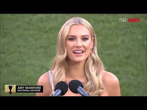 Amy Manford Performs Advance Australia Fair AFL Grand Final 2021