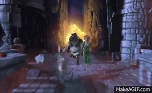 Shrek Escape From The Dragon Scene on Make a GIF