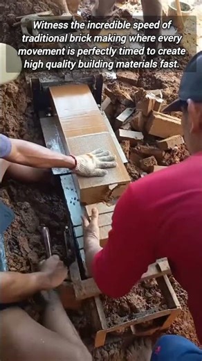 Traditional Brick Making Techniques Demonstrated By Skilled Local Workers