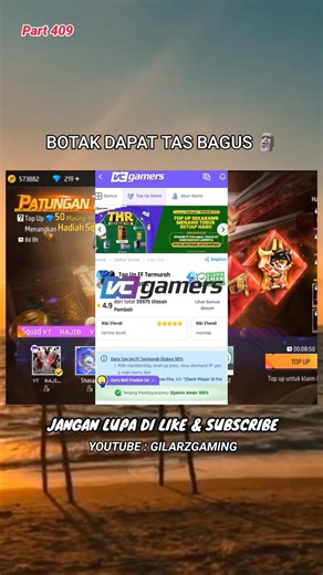 Botak Dapat Tas Bagus 🗿#freefire #botakff #mulletff #short #topupantiscam #vcgamersff #ffhemat