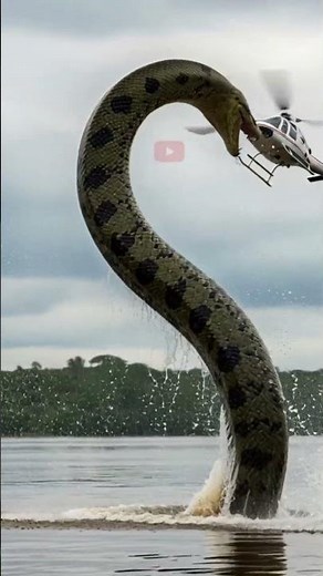 big green snake wants to catch helicopter #shorts #snake