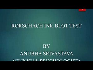 Rorschach Ink Blot Test