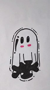 draw to easy cute ghost 👻 step by step #short #viral #drawing #artbymuqadas