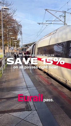 One pass. Multiple countries. Real flexibility 🚆 Eurail makes the hopping-around part possible, Rail Europe keeps it organized. And right now? 15% off Eurail & Interrail Global One Country Passes. #RailEurope #Eurail #TrainTok #TravelTok #EuropeByTrain