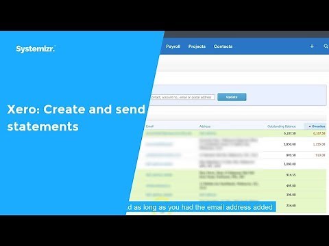 Xero: Create and send statements