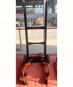 [Hot Item] Foldable Retractable Cargo Cart Trolley Pneumatic Tyre Storage Trolley with OEM Customization Support