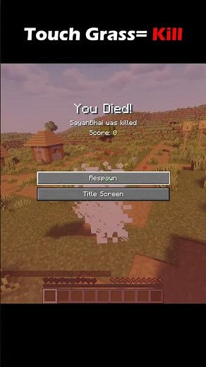 Touch Grass= kill | Minecraft Command