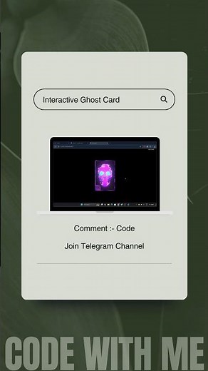Interactive Ghost Card 👻 | Spooky UI Using HTML CSS & JavaScript