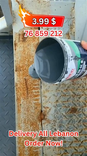 Kourani Online on Instagram‎: "حوّل الصدأ إلى حماية مثالية مع محول الصدأ الفعال! هذا المنتج يخلق طبقة واقية سوداء تحول الحديد التالف إلى سطح محمي، مما يطيل عمر المواد المعدنية. سهل الاستخدام وفعال، مثالي للمشاريع المنزلية والصناعية على حد سواء! Cash on Delivery | الدفع عند الاستلام 📲 WhatsApp 76 859 212 اطلب الآن عبر يمكنكم الإطلاع على كافة المنتجات و التسوق بسهولة عبر الموقع الإلكتروني: https://kourani.online/product/water-based-metal-rust-remover/"‎