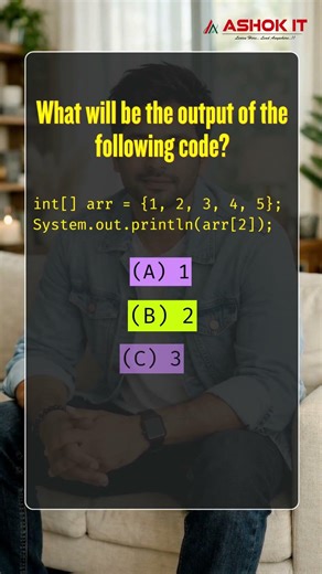 What will be the output of the following code?int[] arr = {1, 2, 3, 4, 5};System.out.println(arr[2])