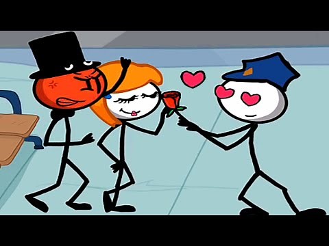Rescue the Lover - Henry Stickman Story - Level 16-20 Solution - NOOB Vs PRO Gameplay Walkthrough HD