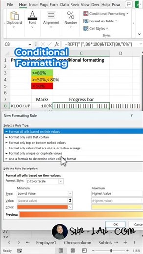 How To Create Conditional Progress Bar?