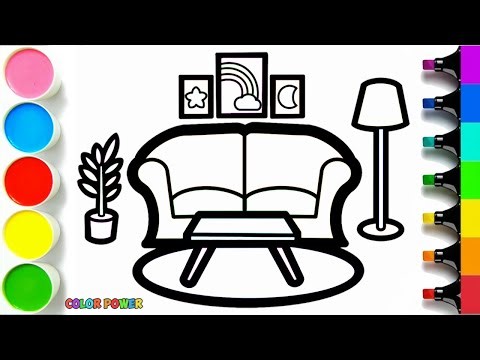 🛋️☕ How To Draw a Cozy Sofa | Easy Step By Step Tutorial