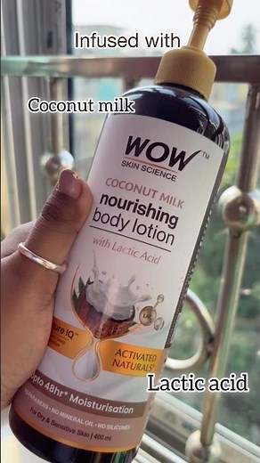 WOWSkin Coconut Milk Nourishing Body Lotion gives deep hydration, smooth texture#wowskinscienceindia