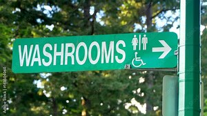 4K Washroom Toilet Sign, Restroom Water Closet Symbol, WC Symbol