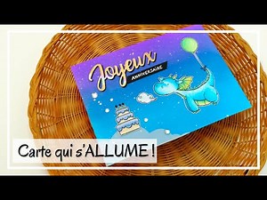 TUTO CARTE ANNIVERSAIRE : COMMENT FAIRE UNE CARTE QUI S'ALLUME avec du MATERIEL PAS CHER ! DIY scrap