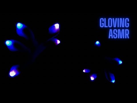 Hypnotic Gloving ASMR 🌀 Lavender Blue Light Flow | Ambient Soundscape