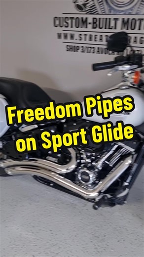 2021 Sport Glide Freedom Performance Exhaust - Sharp Curve Radius Pipes