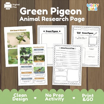 Green Pigeon Animal Research Project | Tropical Birds | Reading & Writing Report