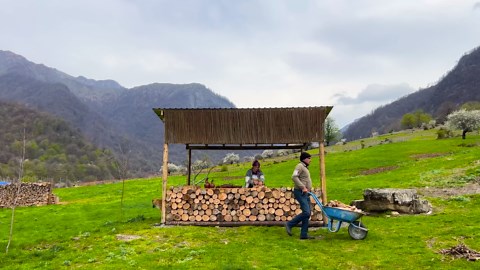 Butchering a Young Lamb and Cooking in a Tandoor on a Hook!