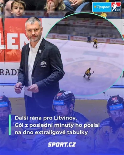 ❌ Z šesti domácích zápasů pouze jedna výhra, poslední dva ztratili po dobrém průběhu a v tom pátečním proti Plzni přišli alespoň o bod až v poslední minutě. I proto se teď hokejisté Litvínova vinou horšího skóre sesunuli na poslední příčku hokejové extraligy. ⬇️ | Sport.cz