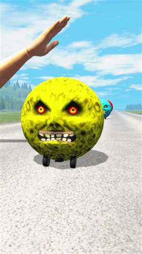 GIANT HAND vs Angry Rolling Monster 😱 Who Will Win? | BeamNG.drive