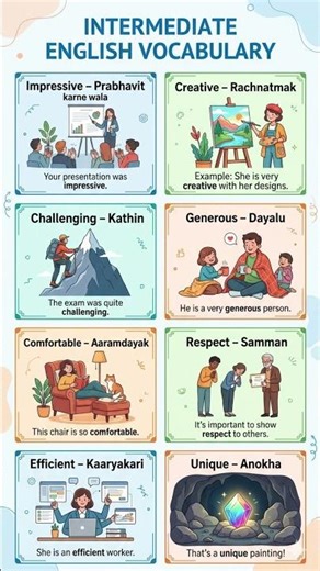 Learn Intermediate English Words for Daily Use | Boost Your Vocabulary! #mjenglishway #English