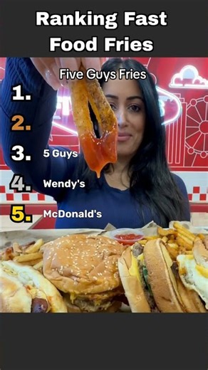 🍟 Ranking the TOP 5 Fast Food Fries! 🔥 #food #foodranking #foodtok