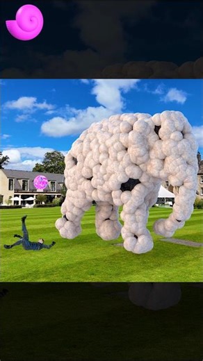 Elephant was unveiled from stone ball #shorts