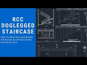How to draw RCC Doglegged Staircase in AutoCAD using Design Details.|| Reinforcement Details part 1