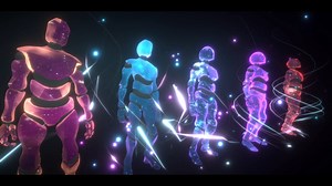 The Galaxy shader is simple and great for characters skins, weapons and other assets. Tutorial in comments.