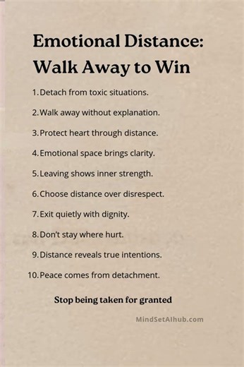 Emotional Distance: Walk Away to Win #selfrespect #emotionalboundaries #emotionalintelligence