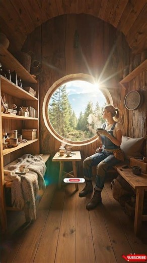 Secret Tree 🌲Tunnel Shelter Build | Hidden Survival Room Inside a Giant Tree #shorts #craft