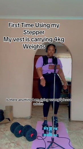 First Time Using Stepper: Vest with 4kg Weights