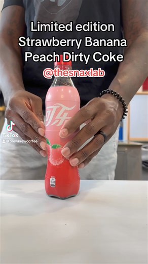 23K views · 371 reactions | Limited Edition Peach Coke from China - into a dirty peach strawberry banana  #limitededition #coke #dirtysodarecipe #recipe | Brew Krew Coffee - Maryville | Facebook