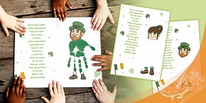 Little Leprechaun Poem Handprint Activity Poster