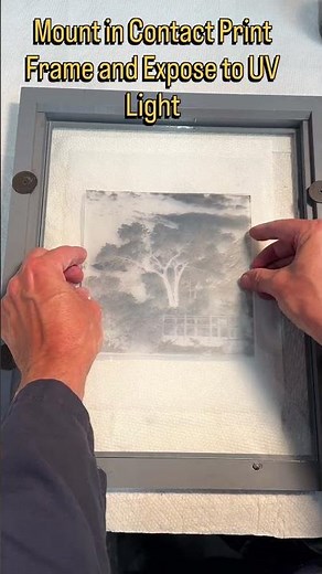 Making an Opaltype from a digital negative made from an IR negative scan. #alternativeprocess #diy