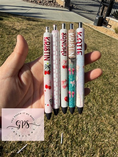 Valentines Theme Glitter Pens, XOXO Pen, Lips Pen, Western Aztec, Cupid Theme, Cherries, Pen Lover Gift, Personalized Pen, Gift - Etsy