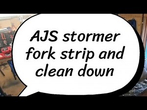AJS Stormer 410 fork strip and clean
