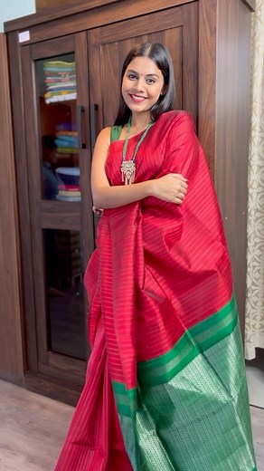 8.9K views · 142 reactions | Love is in the red raw silk saree. This...