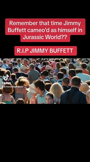 Remember that time, Jimmy Buffett cameos as himself in Jurassic World as guy who saves margarita lol. #JimmyBuffett #RIPJimmyBuffett #FYP #foryourpage #JurassicWorld #JurassicPark #Buffett #Jurassic #Jimmy
