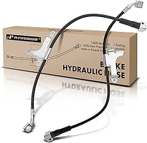 A-Premium Front Brake Hydraulic Hose Compatible with Chevy, Buick, GMC, Isuzu and Saab Models - Trailblazer, Trailblazer EXT, Rainier, Envoy, Envoy XL, Ascender, 9-7x - Replace# 25844098, Pack of 2