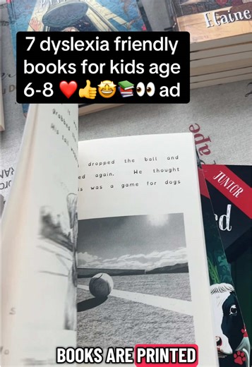 7 dyslexia friendly books for kids age 6-8 ❤️👍🤩📚👀 ad #dyslexiaawareness #dyslexia