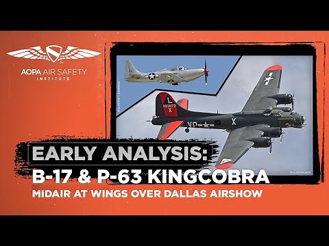 Early Analysis: Wings Over Dallas Midair Collision WWII Airshow November 12, 2022