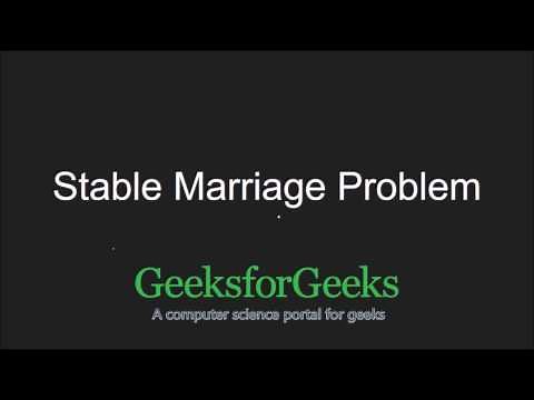 Stable Marriage Problem | GeeksforGeeks