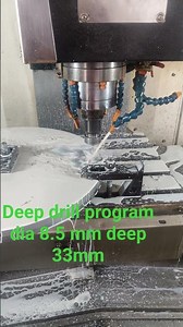 # drill program dia 8.5 mm and deep drill 33 mm program create in autodesk powermill 2020