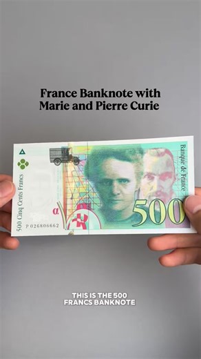 Who remembers this beautiful France Banknotes with Marie and Pierre Curie? You can get them with 10% discount using the code VB10 #france #mariecurie #banknoteworld #moneycollection #banknotecollection | Banknote World
