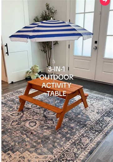 3-in-1 Outdoor Activity Table for Kids